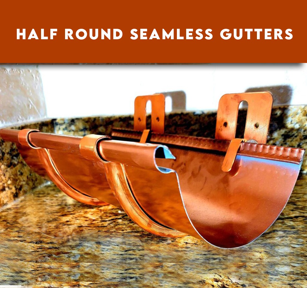 New 6, 7 & 8 Inch Half Round Gutters