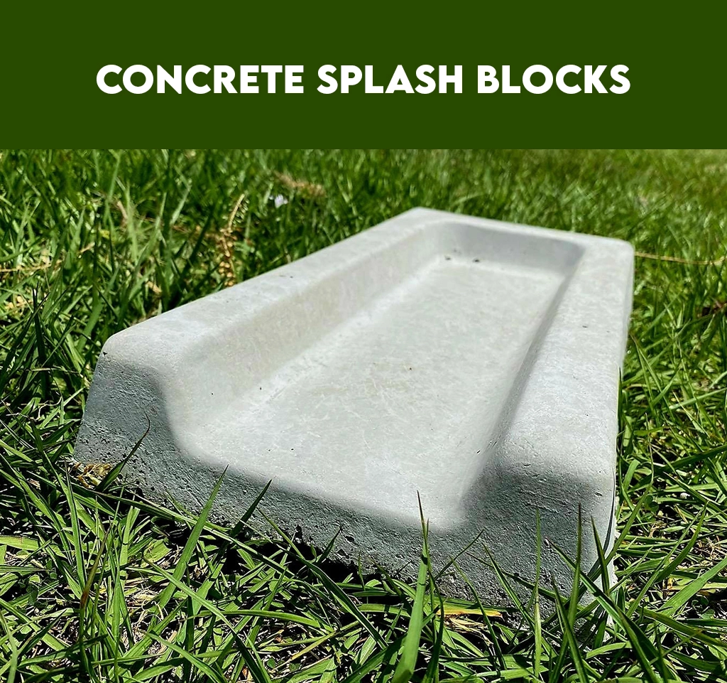 Concrete Splash Blocks for Gutters